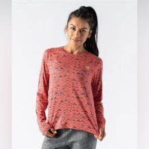 Women's Rabbit Red Patterned Long Sleeve Top